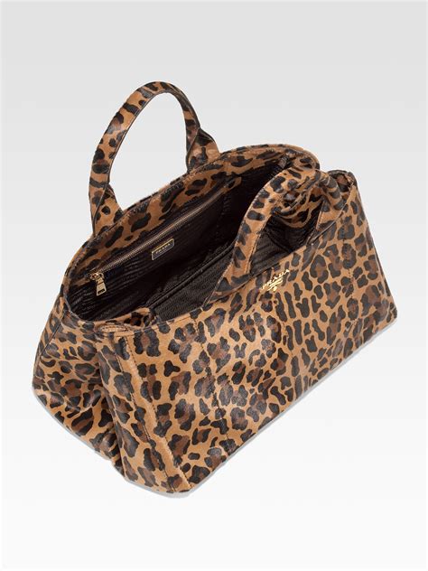 prada leopard print tote|PRADA Leopard Bags & Handbags for Women for sale .